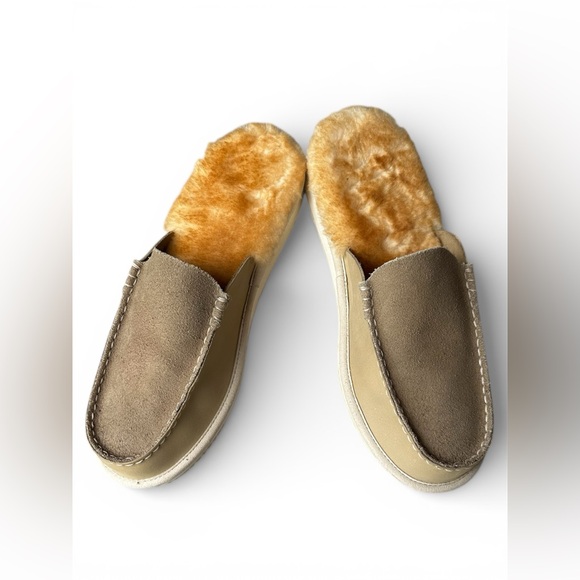 L.L. Bean Other - L.L. Bean Tan Suede Slip-On Loafers with Warm Lining